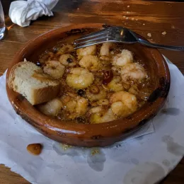 Garnelen in Knoblauchöl